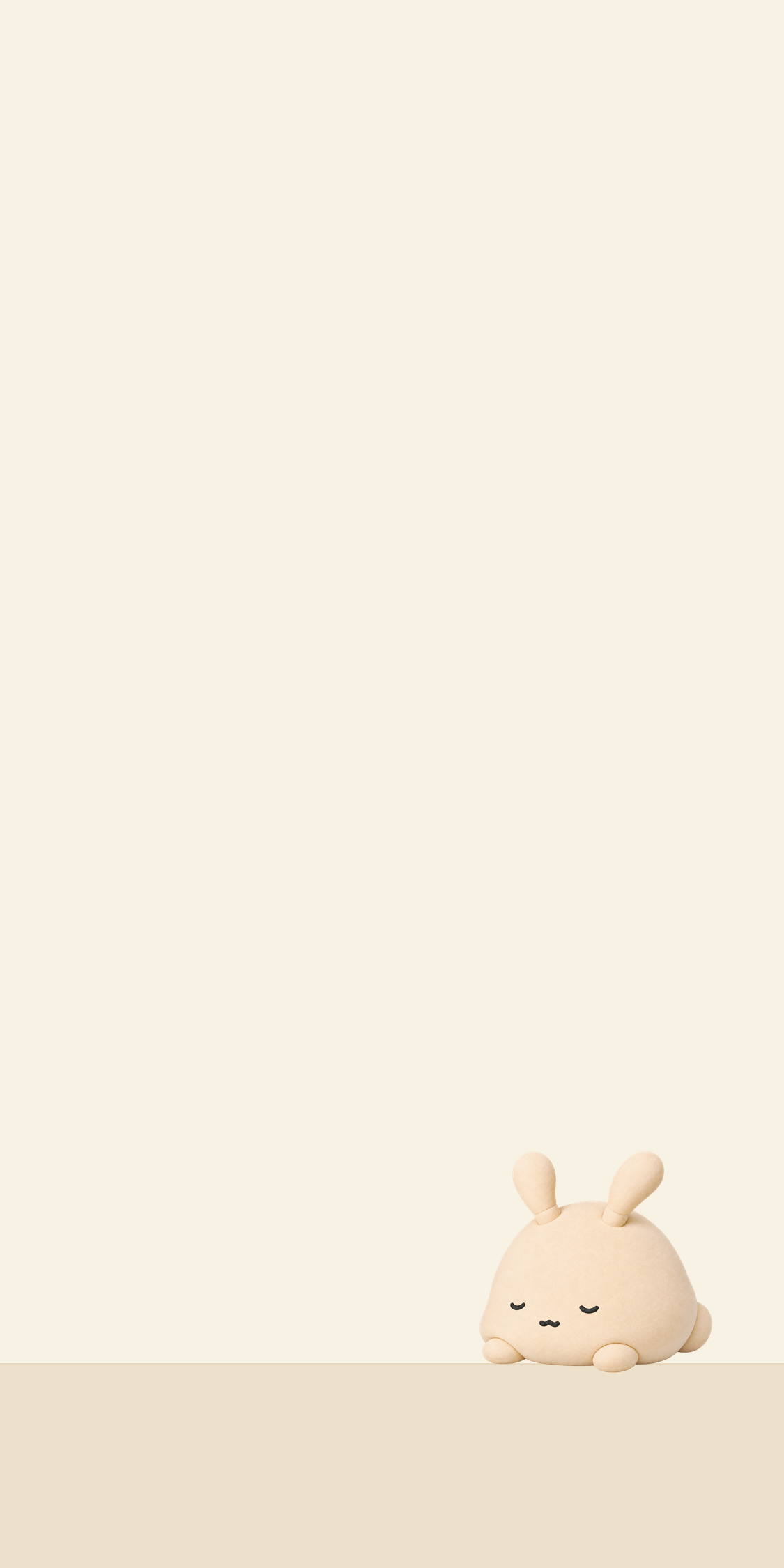 Original Mopi KakaoTalk theme chat background with Cream Mopi resting at the bottom right